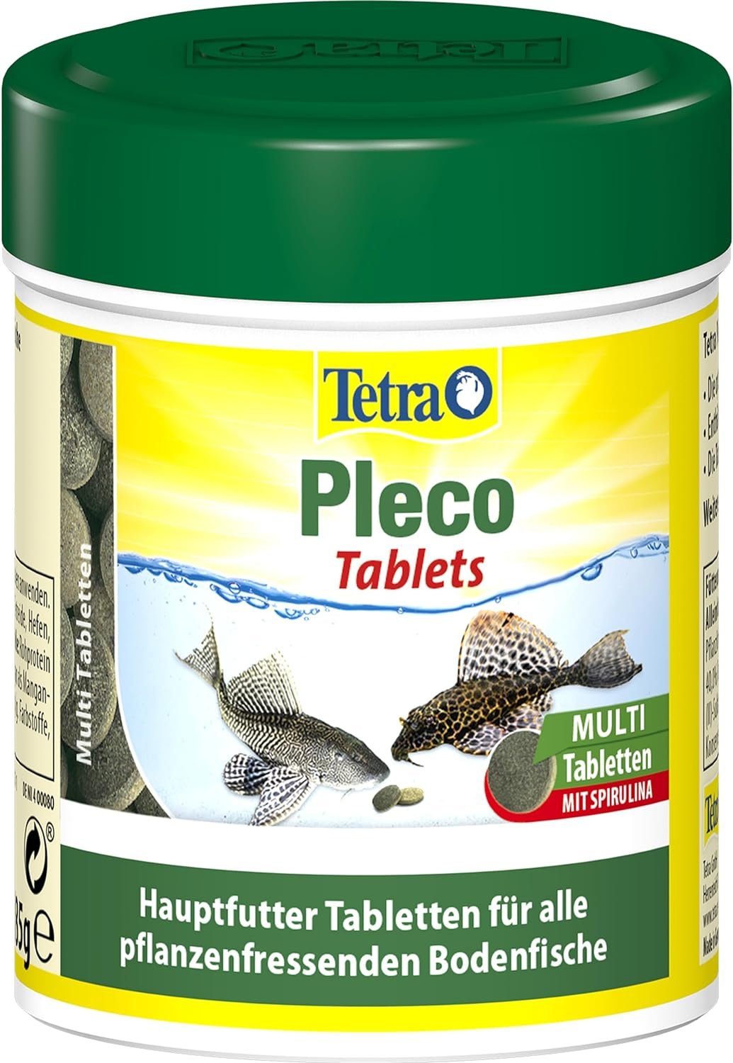 Alimento rico en nutrientes para peces de fondo herbívoros, lata con 275 pastillas